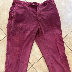 Peter Millar Burgundy Corduroy Slacks.